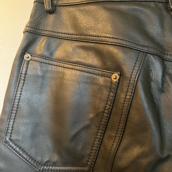 High waisted leather pants Oscar Leopold - Picture 6 of 7